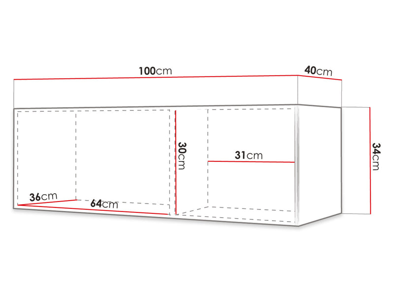 Dimenzije - RTV Waldi Riflo Slim 100