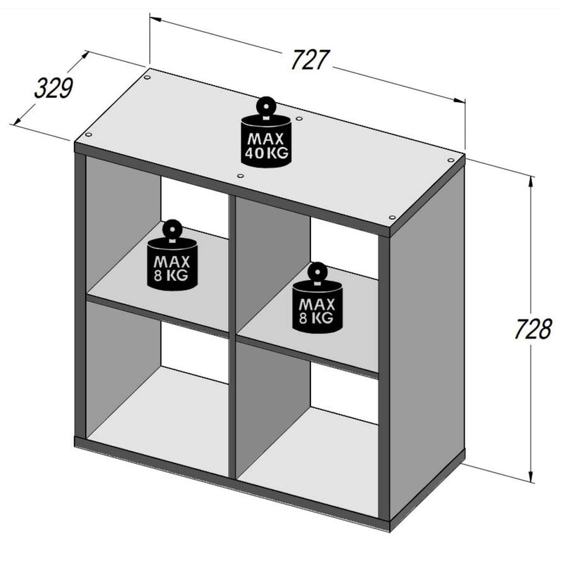 Dimenzije - Poličar Mauro MXXR221-U72