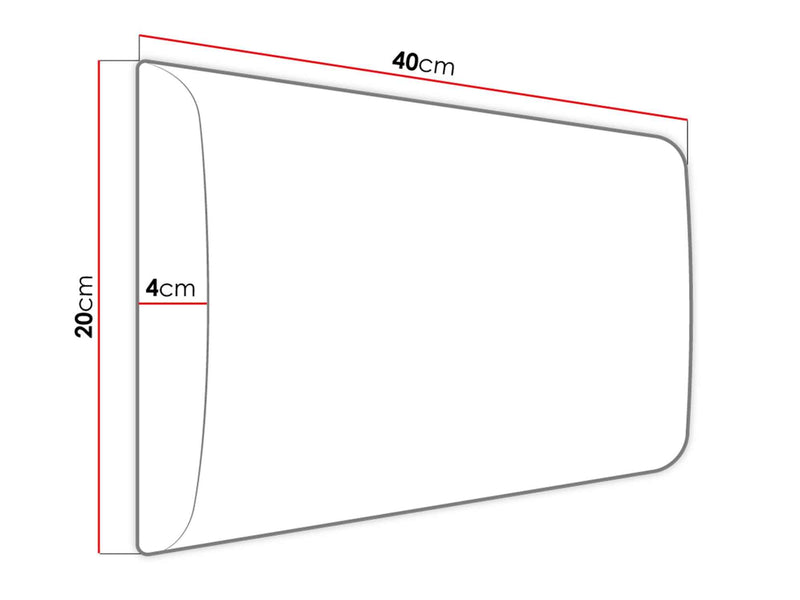 Dimenzije - Tapecirani panel Pag 40x20