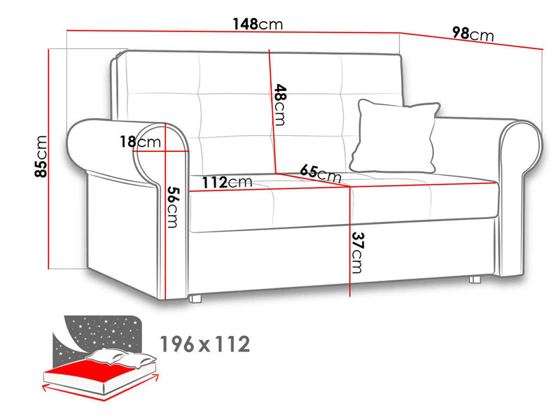 Dimenzije - Dvosjed Viva Silver