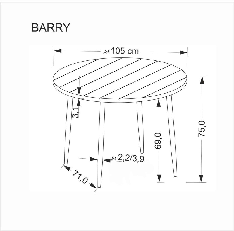 Dimenzije - Stol Barry