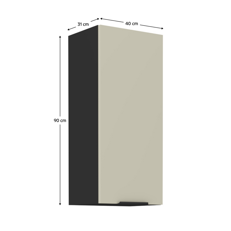 Dimenzije - Gornji kuhinjski ormarić Araka 40 G-90 1F