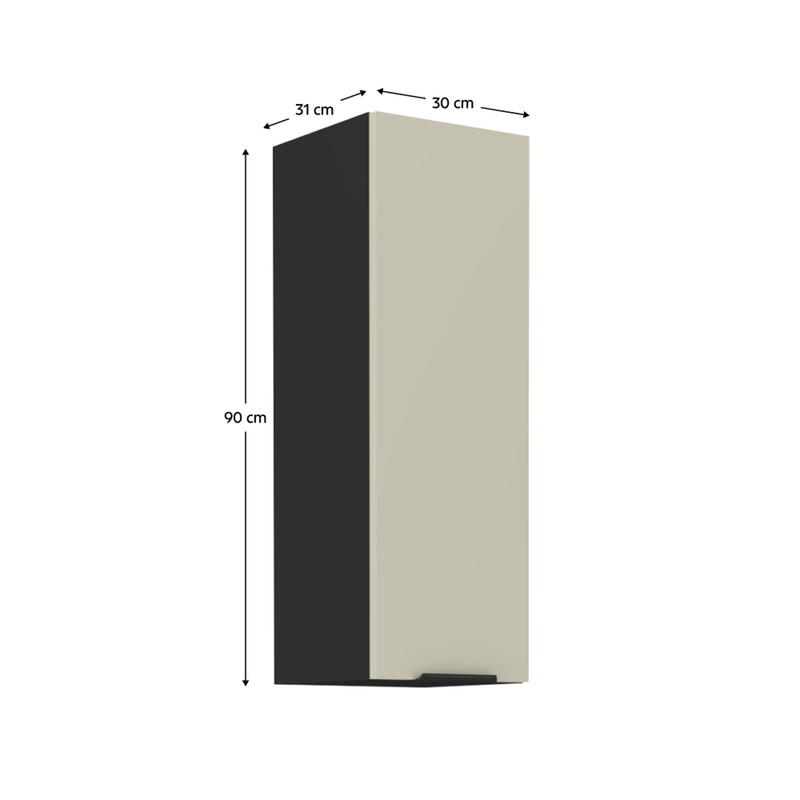 Dimenzije - Gornji kuhinjski ormarić Araka 30 G-90 1F