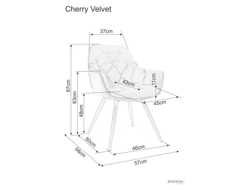 Dimenzije - Stolica Cherry