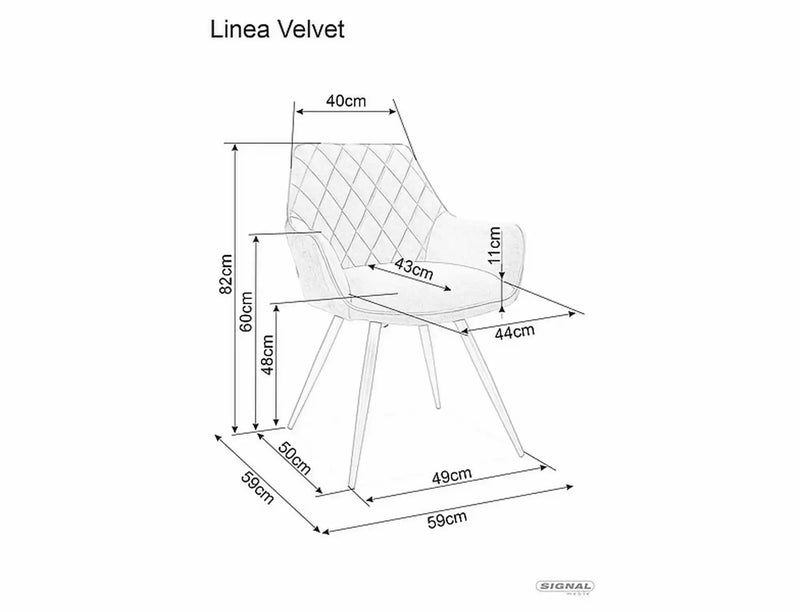 Dimenzije - Stolica Linea