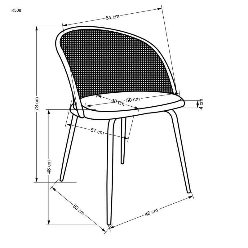Dimenzije - Stolica K508