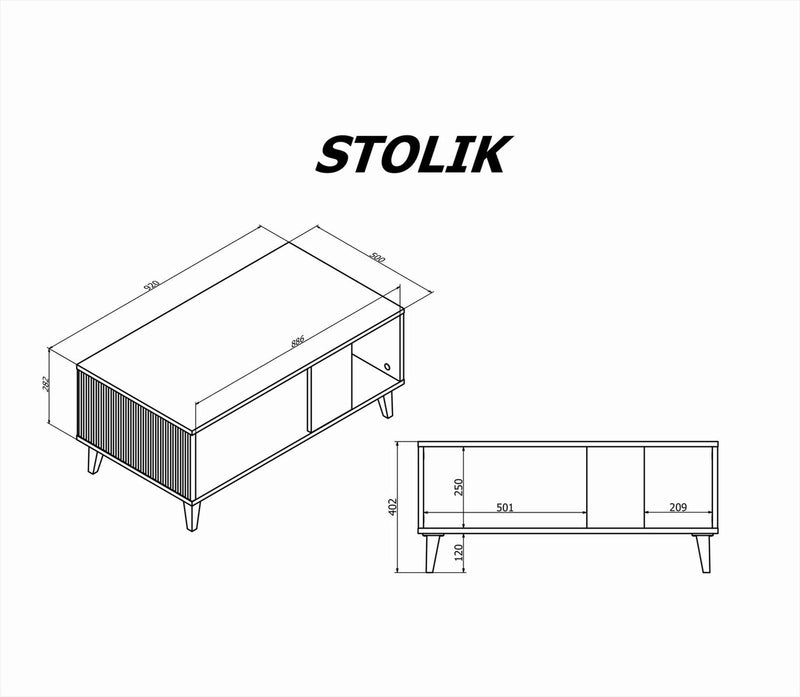 Dimenzije - Stolić Random 1
