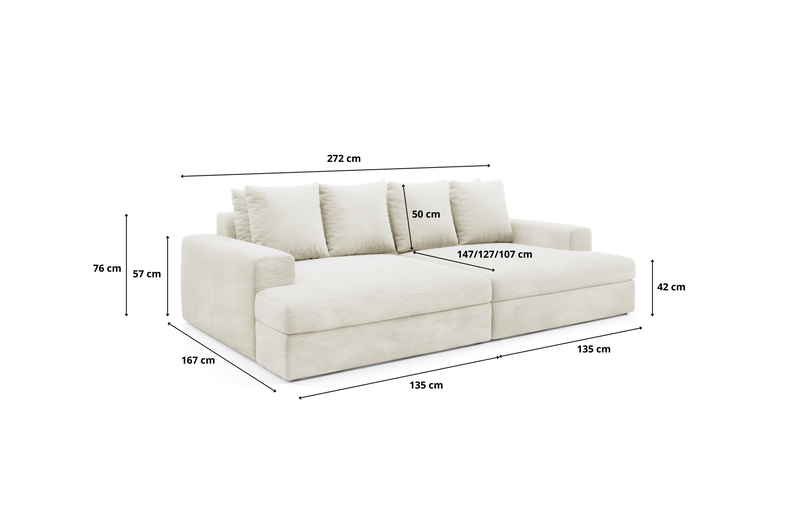 Dimenzije - Sofa Modena 4