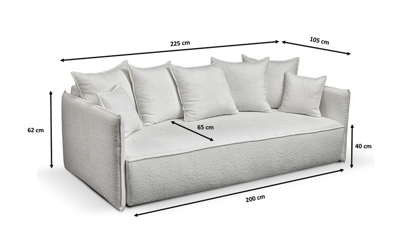 Dimenzije - Sofa Lamia