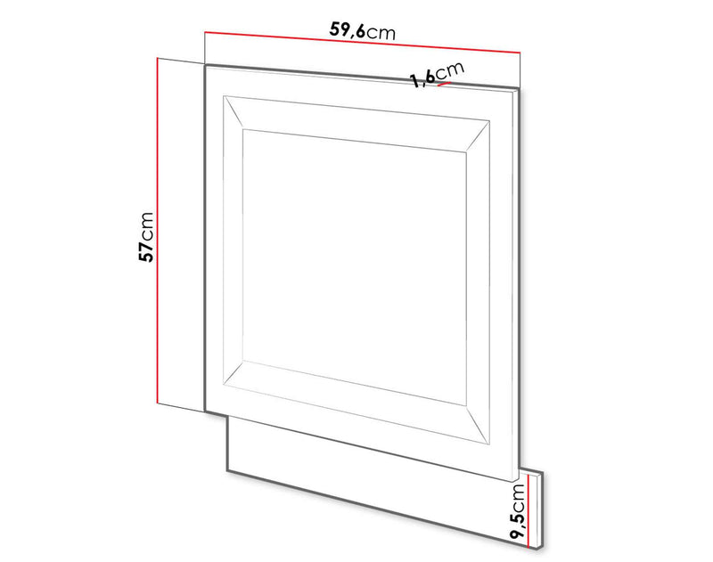 Dimenzije - Maska za perilicu posuđa ZM 570 X 596 Retroline New