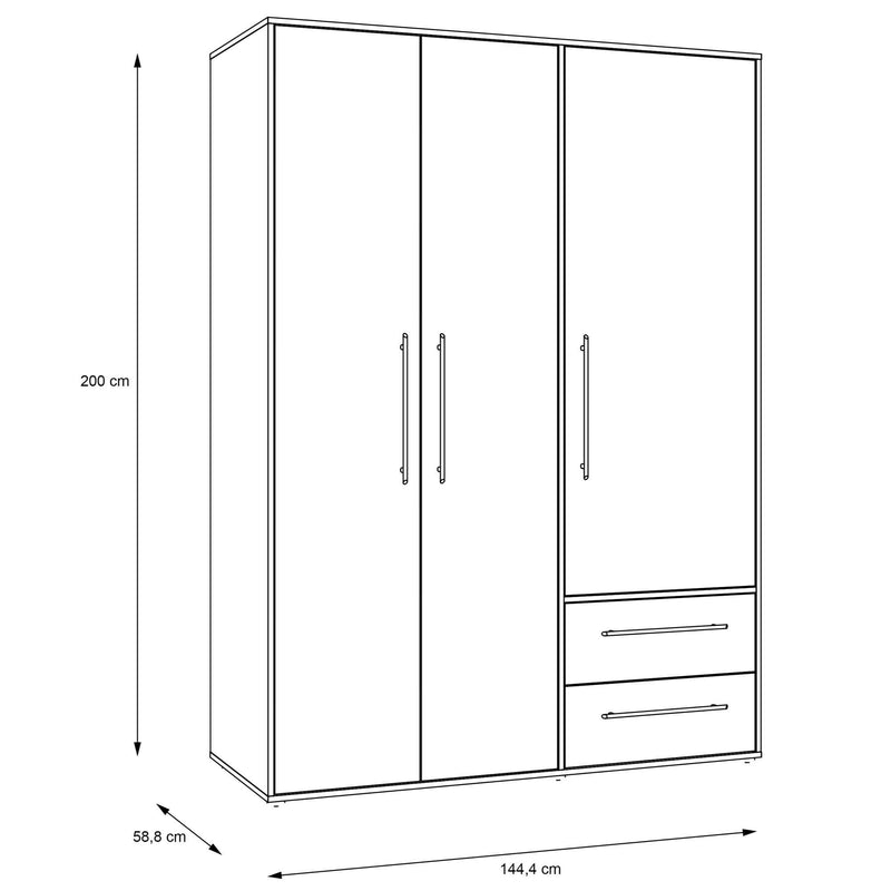 Dimenzije - Ormar Mokkaris MKSS833-C830