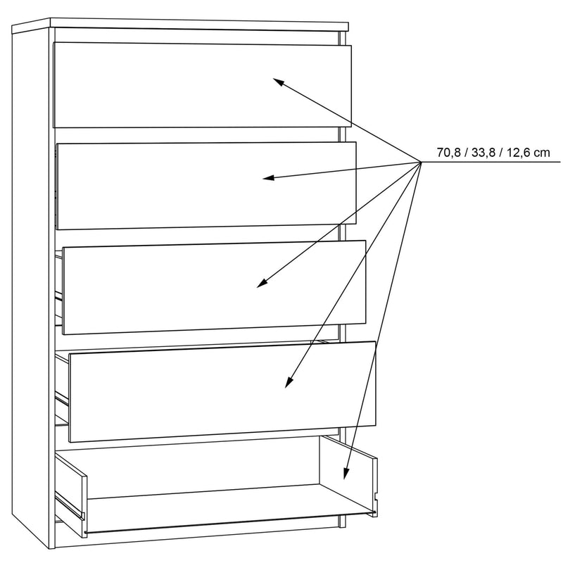 Dimenzije - Komoda Chelsea CHLK45-U42