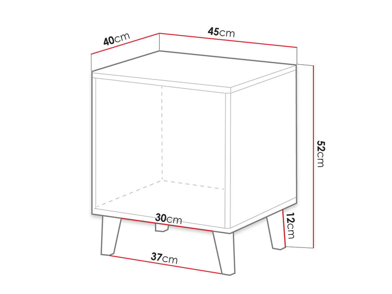 Dimenzije - Set noćnih ormarića Pafos
