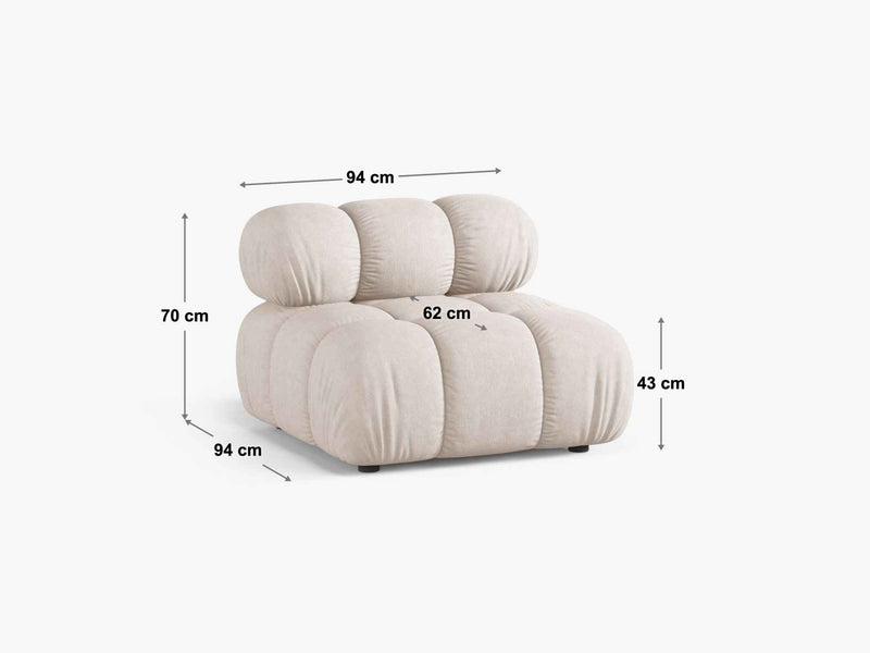 Dimenzije - Modul Bellis - Fotelja bez rukonaslona