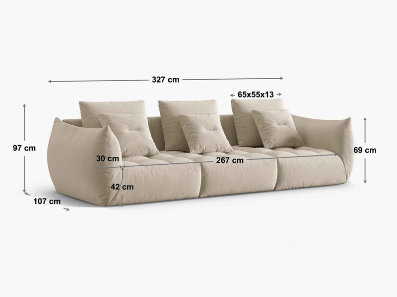 Dimenzije - Sofa Bloom 4S