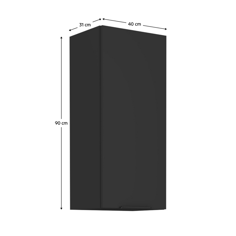 Dimenzije - Gornji kuhinjski ormarić Siber 40 G-90 1F