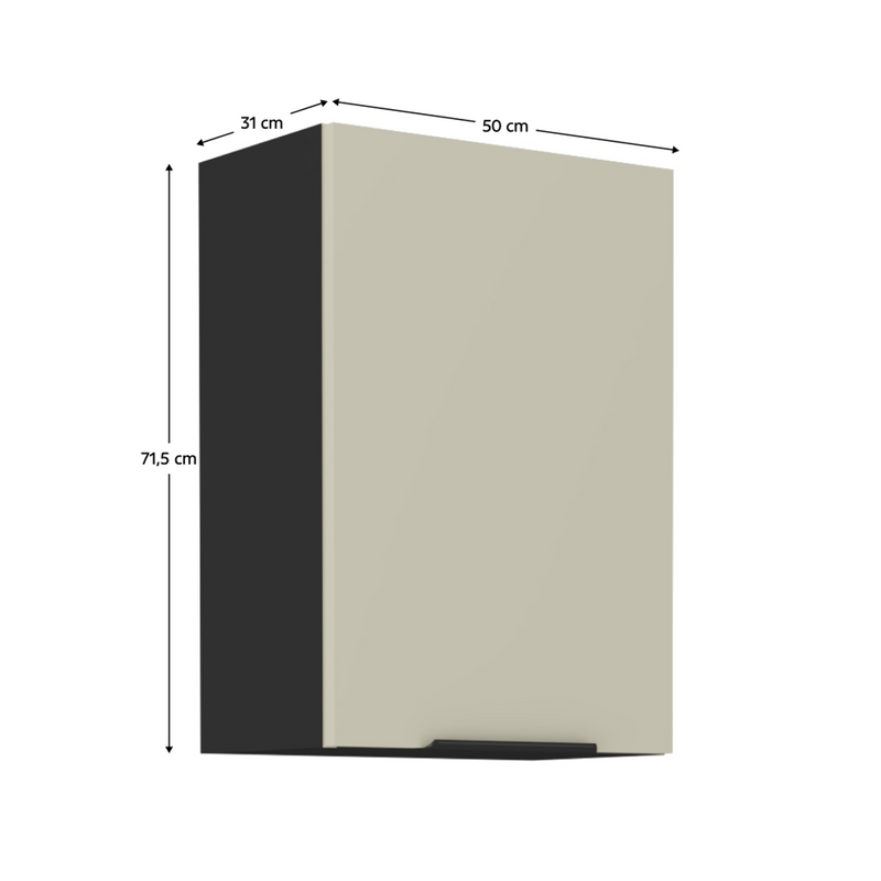Dimenzije - Gornji kuhinjski ormarić Araka 50 G-72 1F