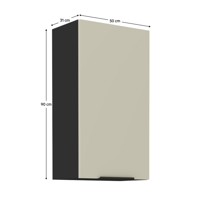Dimenzije - Gornji kuhinjski ormarić Araka 50 G-90 1F