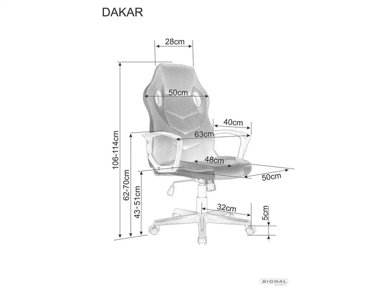 Dimenzije - Uredska stolica Dakar
