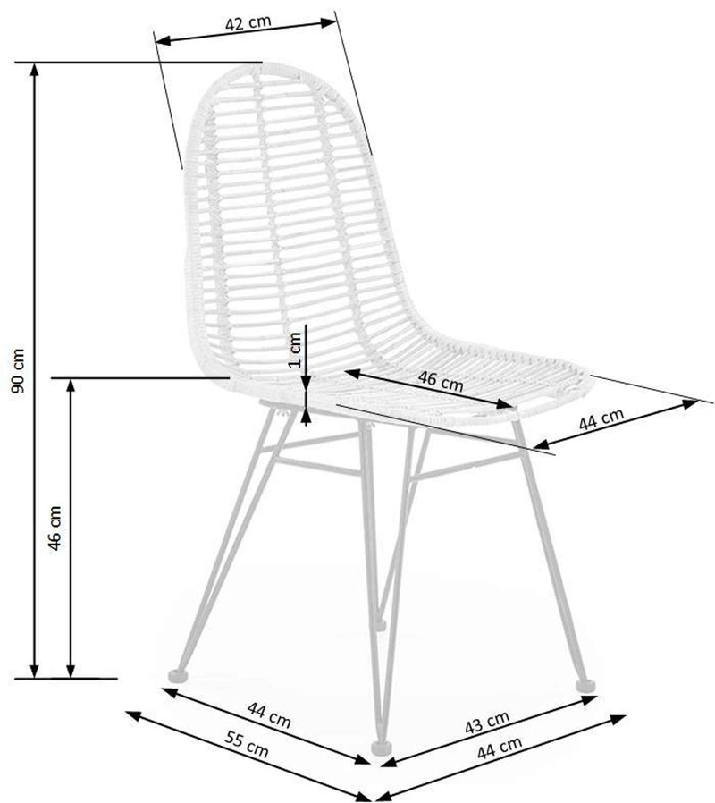 Dimenzije - Stolica K337