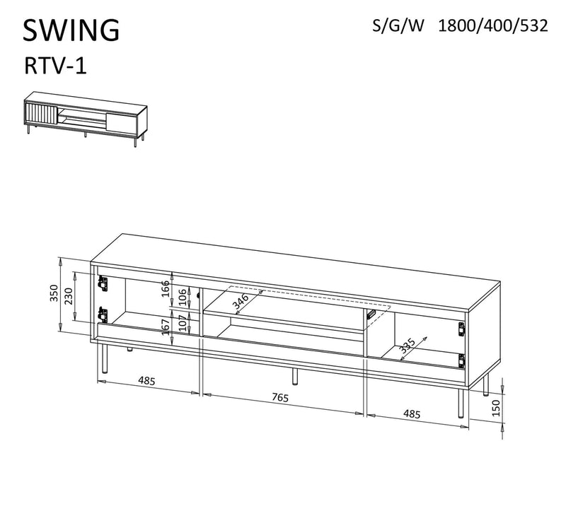 Dimenzije - RTV Swing 1