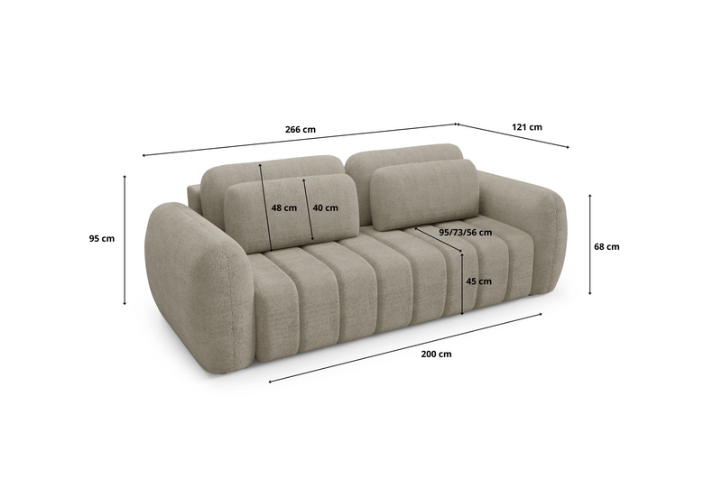 Dimenzije - Sofa Barletta