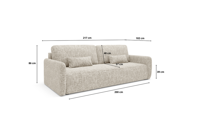 Dimenzije - Sofa Terni