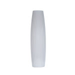 vaza Eero White elegantna s rebrastim uzorkom slikana na bijeloj pozaidni