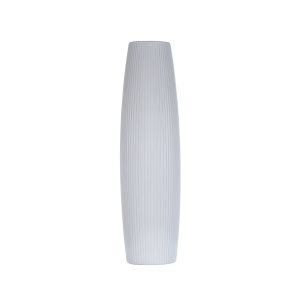 vaza Eero White elegantna s rebrastim uzorkom slikana na bijeloj pozaidni