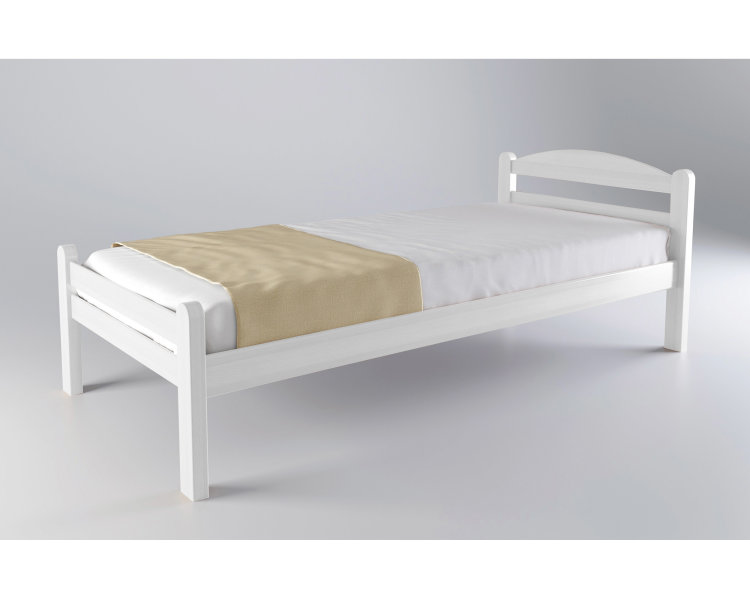 krevet Pinokio bijele boje slikan s desne strane