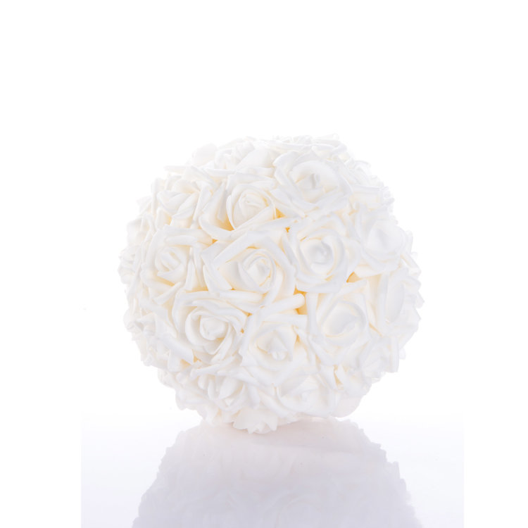 suho cvijeće Loptica dekoracija bijele boje