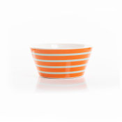 zdjelica Prugica narančasta od porculana slikana na bijeloj pozadini