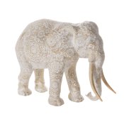 figura sivi slon s rozeta uzorkom slikana s lijeve strane