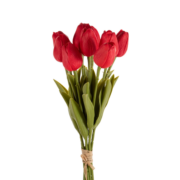 dekoracija buket crvenih tulipana