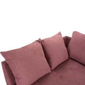 kutna garnitura Gea roza s detaljem jastuka