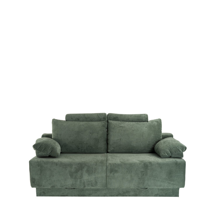 zelena sofa magico slikana s prednje strane