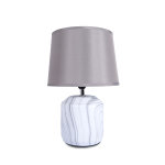 stolna svjetiljka Aniya sa sivim sjenilom i bijelim postoljem