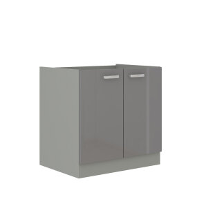 donji element za sudoper širine 80 cm i 2 vrata iz modularne kuhinje Grey