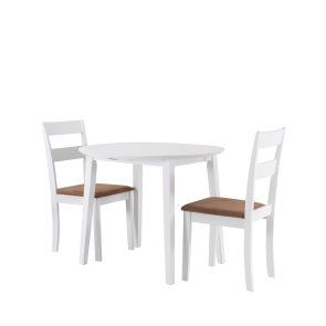 set stol i stolice bijele slikano s lijeve strane