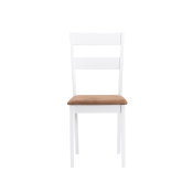 set stol i stolice bijele stolica slikana s prednje strane