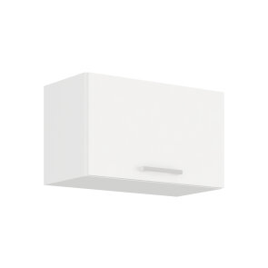 gornji element za napu za modularnu kuhinju Eko White širine 60 cm i jednim vratima slikan s lijeve strane