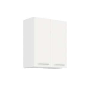 gornji element za modularnu kuhinju Eko White širine 60cm i 2 vrata slikan s lijeve strane